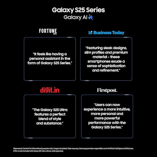 Samsung Galaxy S25 Ultra 5G Smartphone with Galaxy AI (Titanium Whitesilver, 12GB RAM, 256GB Storage), Titanium Frame, Snapdragon 8 Elite, 200 MP Camera with ProVisual Engine and 5000mAh Battery Samsung Galaxy S25 Ultra 5G Smartphone with Galaxy AI (Titanium Whitesilver, 12GB RAM, 256GB Storage), Titanium Frame, Snapdragon 8 Elite, 200 MP Camera with ProVisual Engine and 5000mAh Battery