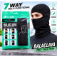 LÉ GEAR 7-Way Multifunctional Balaclava Pro+ Face Mask – Black Full Face Cover for Men, Winter Wear, Bike Riding & Outdoor Activities