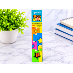 Apsara POP STAR Extra Dark Pencils with Free Long Point Sharpener – Colourful Pencil Set for Students Apsara POP STAR Extra Dark Pencils with Free Long Point Sharpener – Colourful Pencil Set for Students