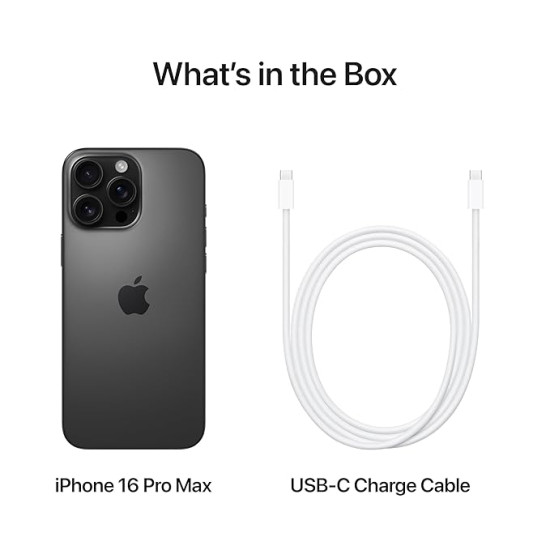 iPhone 16 Pro Max 1TB: 5G Mobile Phone with Camera Control, 4K 120 fps Dolby Vision and a Huge Leap in Battery Life. Works with AirPods; Black Titanium iPhone 16 Pro Max 1TB: 5G Mobile Phone with Camera Control, 4K 120 fps Dolby Vision and a Huge Leap in Battery Life. Works with AirPods; Black Titanium