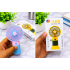 KV Toys Mini Handheld Fan – Portable Rechargeable USB Fan, Lightweight Personal Cooling Fan for Kids & Adults (Pink & Blue)