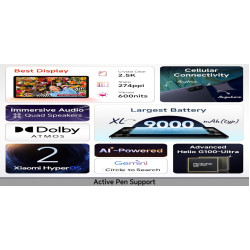 Redmi Pad 2 Wi-Fi + Cellular, Active Pen Support, 27.94cm(11") Model, 2.5K Sharp & Clear Display, 8GB, 256GB, All Day & More 9000mAh Battery, AI-Enabled, Dolby Atmos, HyperOS 2, Graphite Grey Redmi Pad 2 Wi-Fi + Cellular, Active Pen Support, 27.94cm(11") Model, 2.5K Sharp & Clear Display, 8GB, 256GB, All Day & More 9000mAh Battery, AI-Enabled, Dolby Atmos, HyperOS 2, Graphite Grey