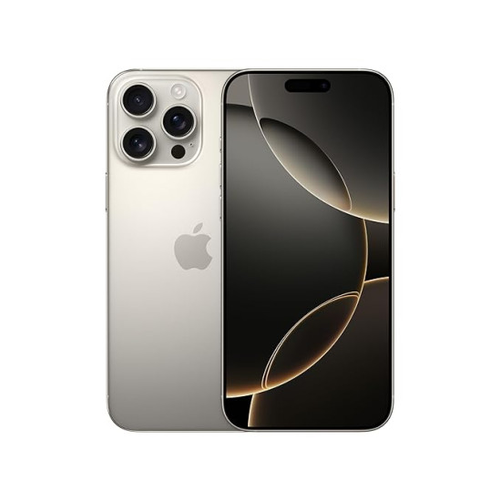 iPhone 16 Pro Max 512 GB: 5G Mobile Phone with Camera Control, 4K 120 fps Dolby Vision and a Huge Leap in Battery Life. Works with AirPods; Natural Titanium iPhone 16 Pro Max 512 GB: 5G Mobile Phone with Camera Control, 4K 120 fps Dolby Vision and a Huge Leap in Battery Life. Works with AirPods; Natural Titanium