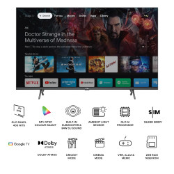 Vu 139 cm (55 inches) The GloLED Series 4K Smart LED Google TV 55GloLED (Grey)