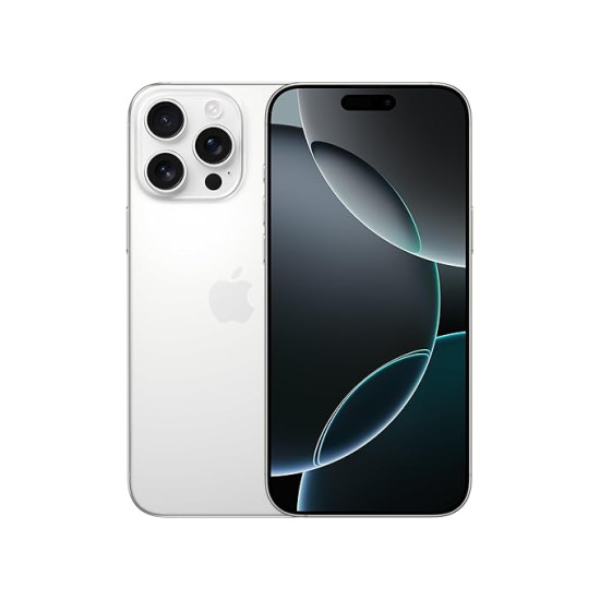 iPhone 16 Pro Max 1TB: 5G Mobile Phone with Camera Control, 4K 120 fps Dolby Vision and a Huge Leap in Battery Life. Works with AirPods; White Titanium