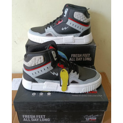 Campus Air Pro High-Top Sneakers (Grey/Black/Red)