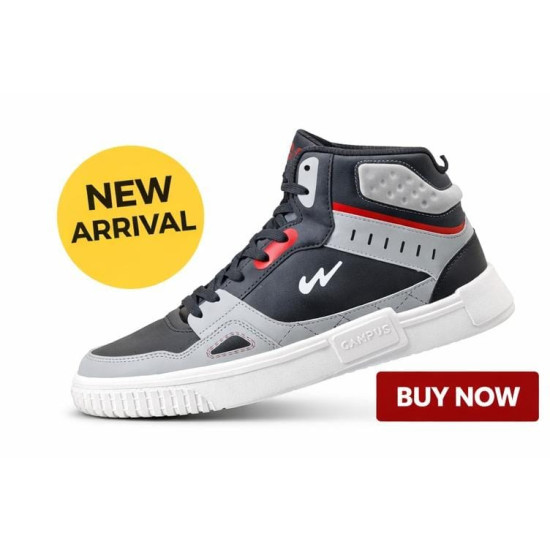 Campus Air Pro High-Top Sneakers (Grey/Black/Red) Campus Air Pro High-Top Sneakers (Grey/Black/Red)