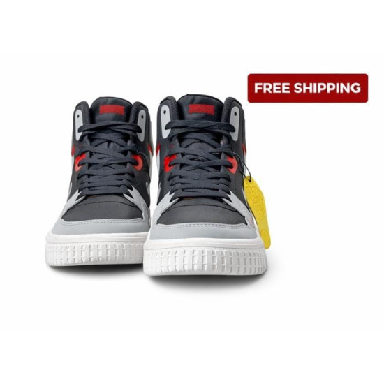Campus Air Pro High-Top Sneakers (Grey/Black/Red) Campus Air Pro High-Top Sneakers (Grey/Black/Red)