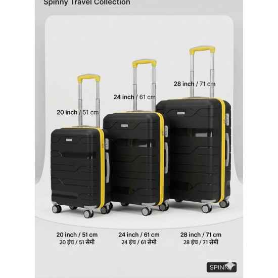 3-piece Spinny Trolley Bag Set (20", 24", 28")