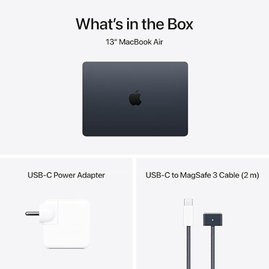 Apple 2025 MacBook Air (13-inch, Apple M4 chip with 10-core CPU and 10-core GPU, 16GB Unified Memory, 512GB) - Midnight Apple 2025 MacBook Air (13-inch, Apple M4 chip with 10-core CPU and 10-core GPU, 16GB Unified Memory, 512GB) - Midnight