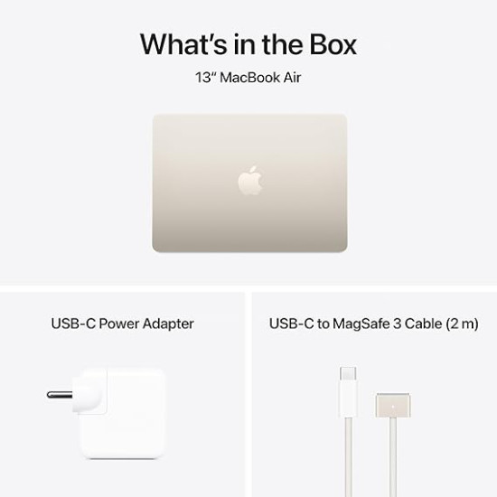 Apple 2025 MacBook Air (13-inch, Apple M4 chip with 10-core CPU and 8-core GPU, 16GB Unified Memory, 256GB) - Starlight Apple 2025 MacBook Air (13-inch, Apple M4 chip with 10-core CPU and 8-core GPU, 16GB Unified Memory, 256GB) - Starlight