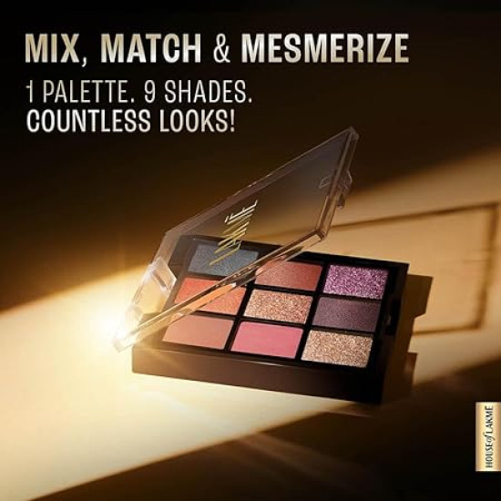Lakme 9 in 1 Eyeshadow Sunkissed 11.7g - Matte, Shimmer and Metallic Lakme 9 in 1 Eyeshadow Sunkissed 11.7g - Matte, Shimmer and Metallic