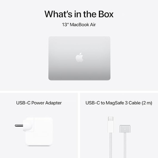 Apple 2025 MacBook Air (13-inch, Apple M4 chip with 10-core CPU and 8-core GPU, 16GB Unified Memory, 256GB) - Silver